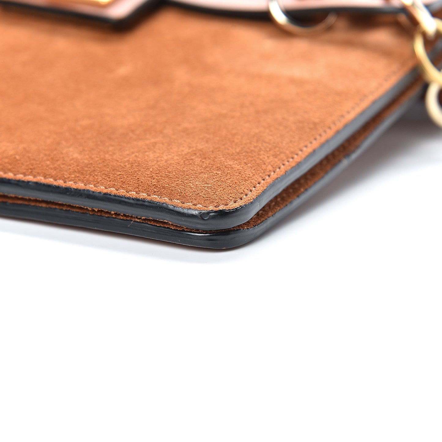 Calfskin Suede Small Jane Fringe Bag Caramel