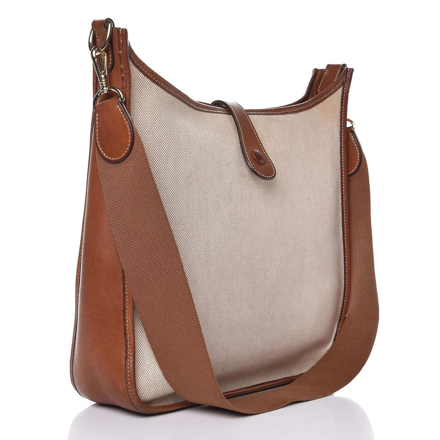 Hermes Toile Natural Barenia Evelyne GM Fauve 3 of 13