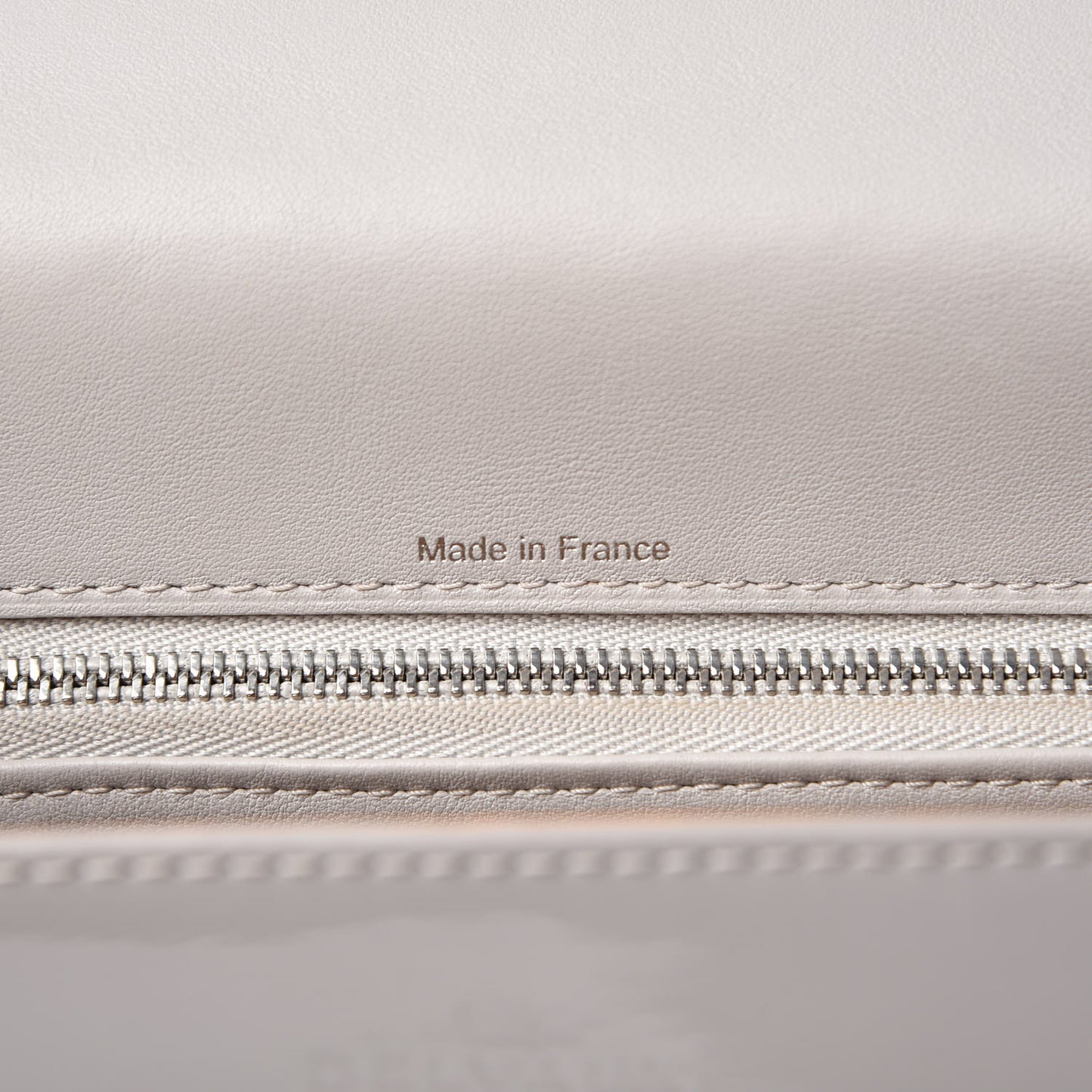 Patent Calfskin MM Tempete Satchel Gray