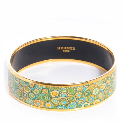 Hermes Enamel Printed Millefiori Wide Bracelet 70 1 of 6