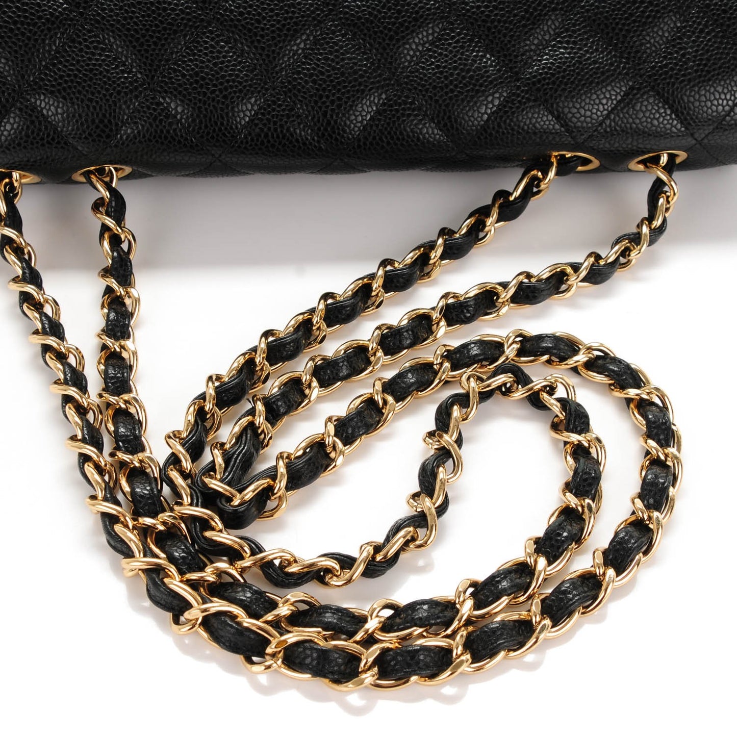 Caviar Quilted Jumbo Single Flap Black