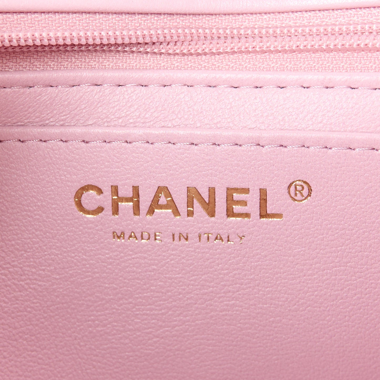 Lambskin Quilted Mini Top Handle Rectangular Flap Pink