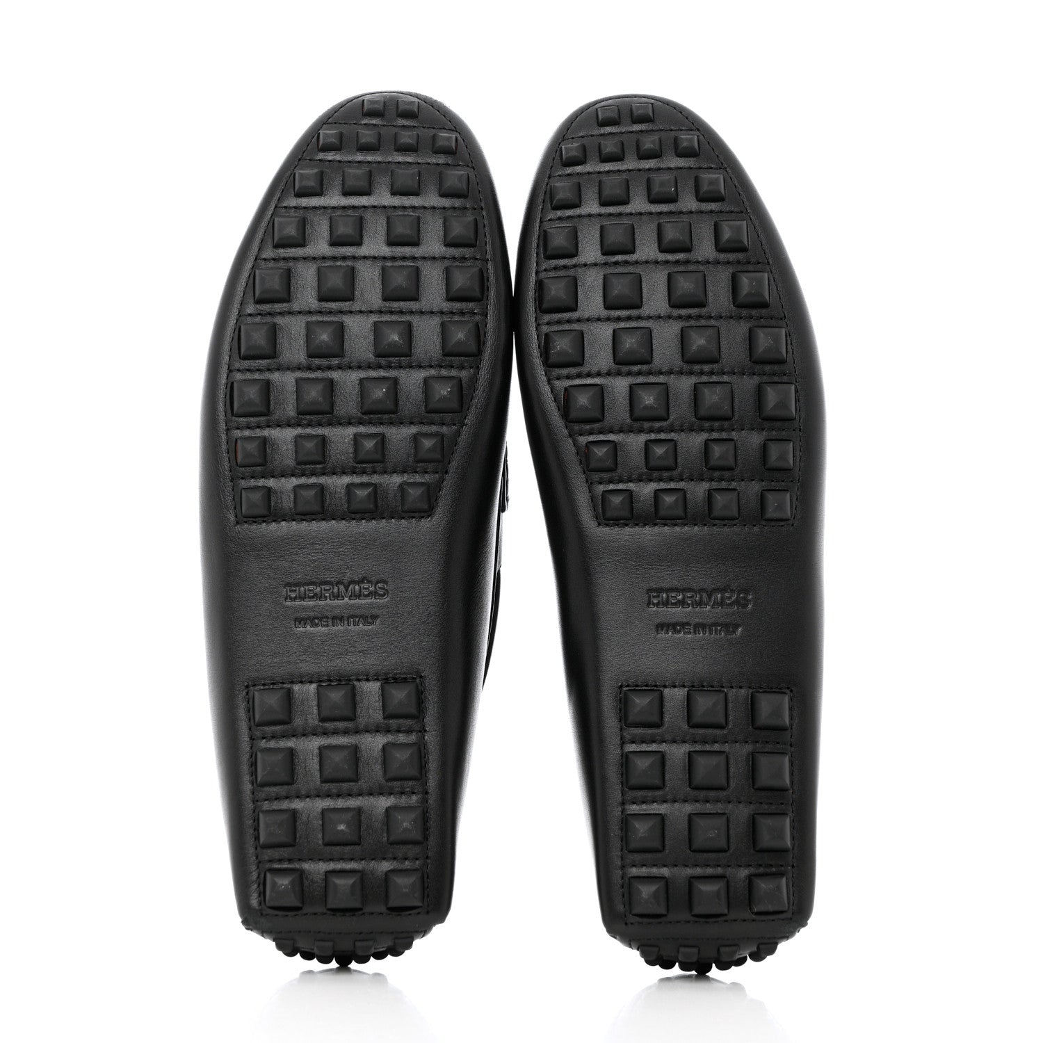 Hermes Supple Calfskin Mens Irving Driving Moccasin Loafers 42 Black 5 of 11