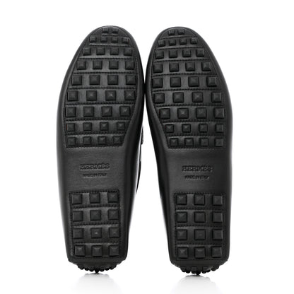 Hermes Supple Calfskin Mens Irving Driving Moccasin Loafers 42 Black 5 of 11
