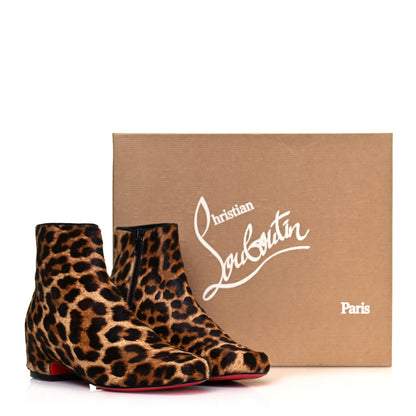 Christian Louboutin Pony Hair Tounoir Ankle Boots 36 Leopard 11 of 11