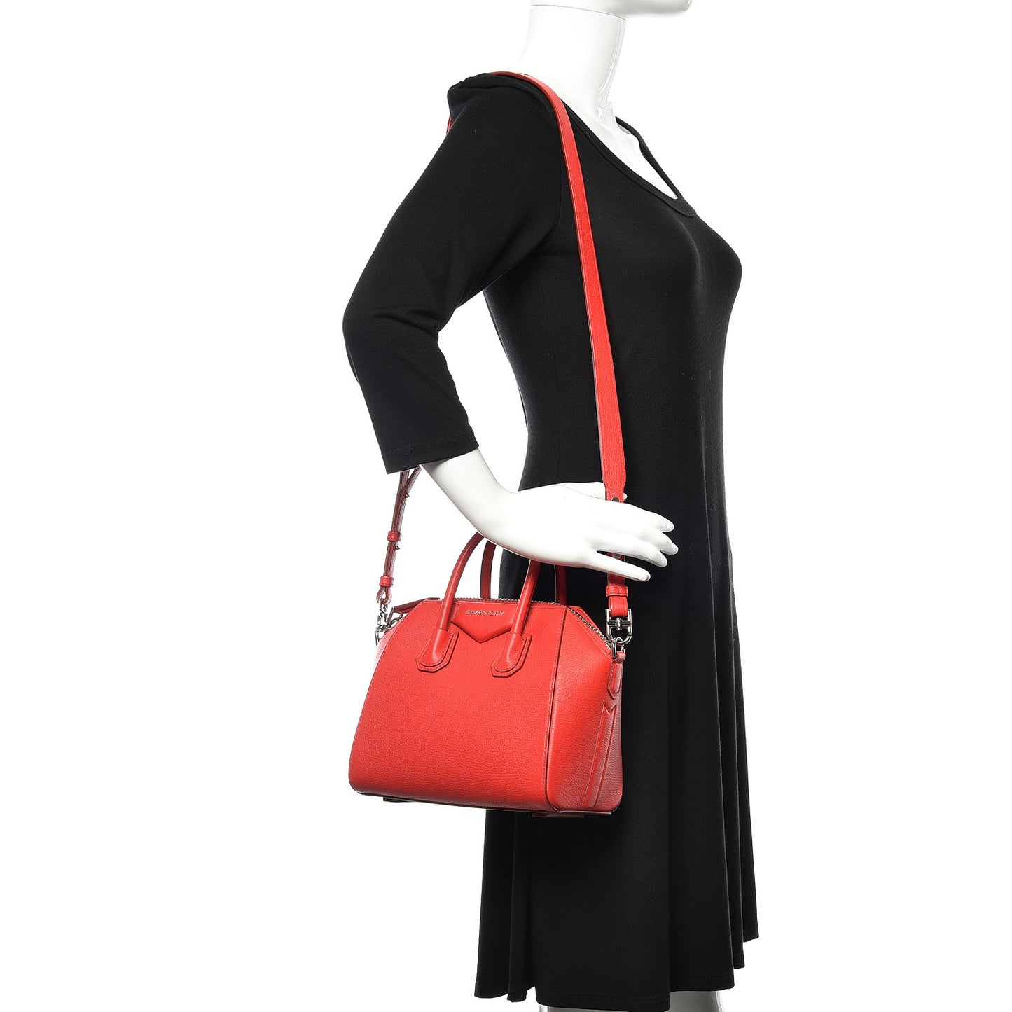 Sugar Goatskin Mini Antigona Medium Red