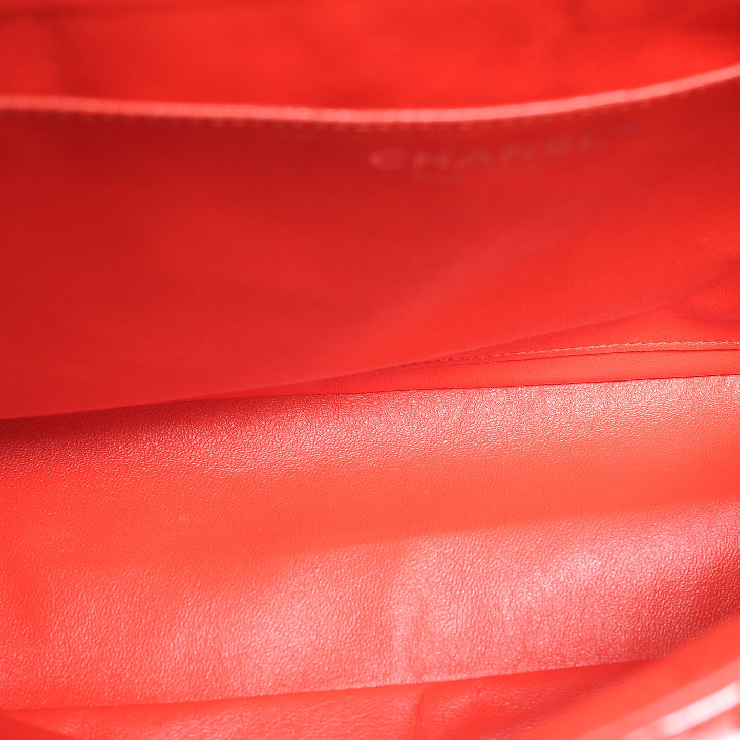 Patent Chevron Maxi Single Flap Persimmon