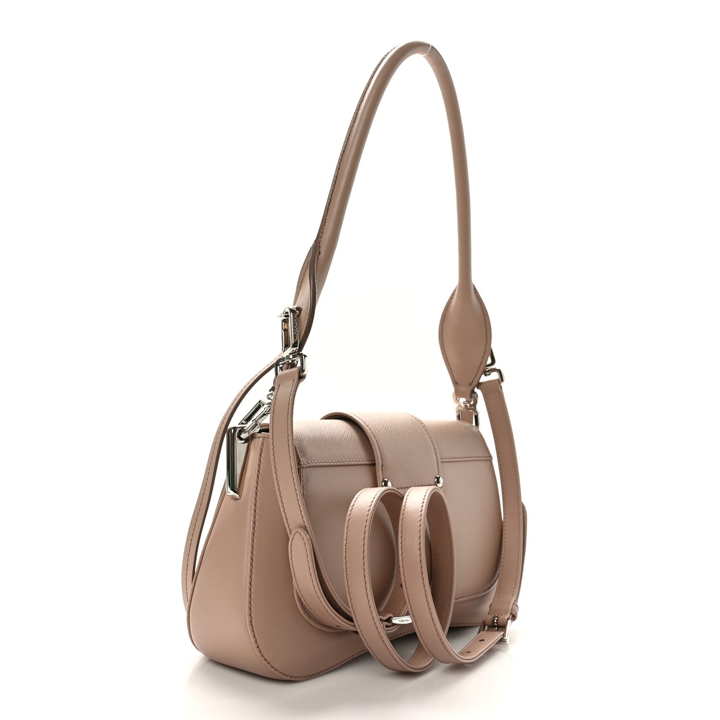 City Calfskin Saffiano Sidonie Shoulder Bag Cipria