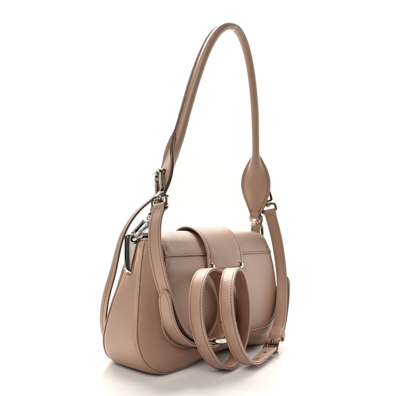 Prada City Calfskin Saffiano Sidonie Shoulder Bag Cipria 3 of 8