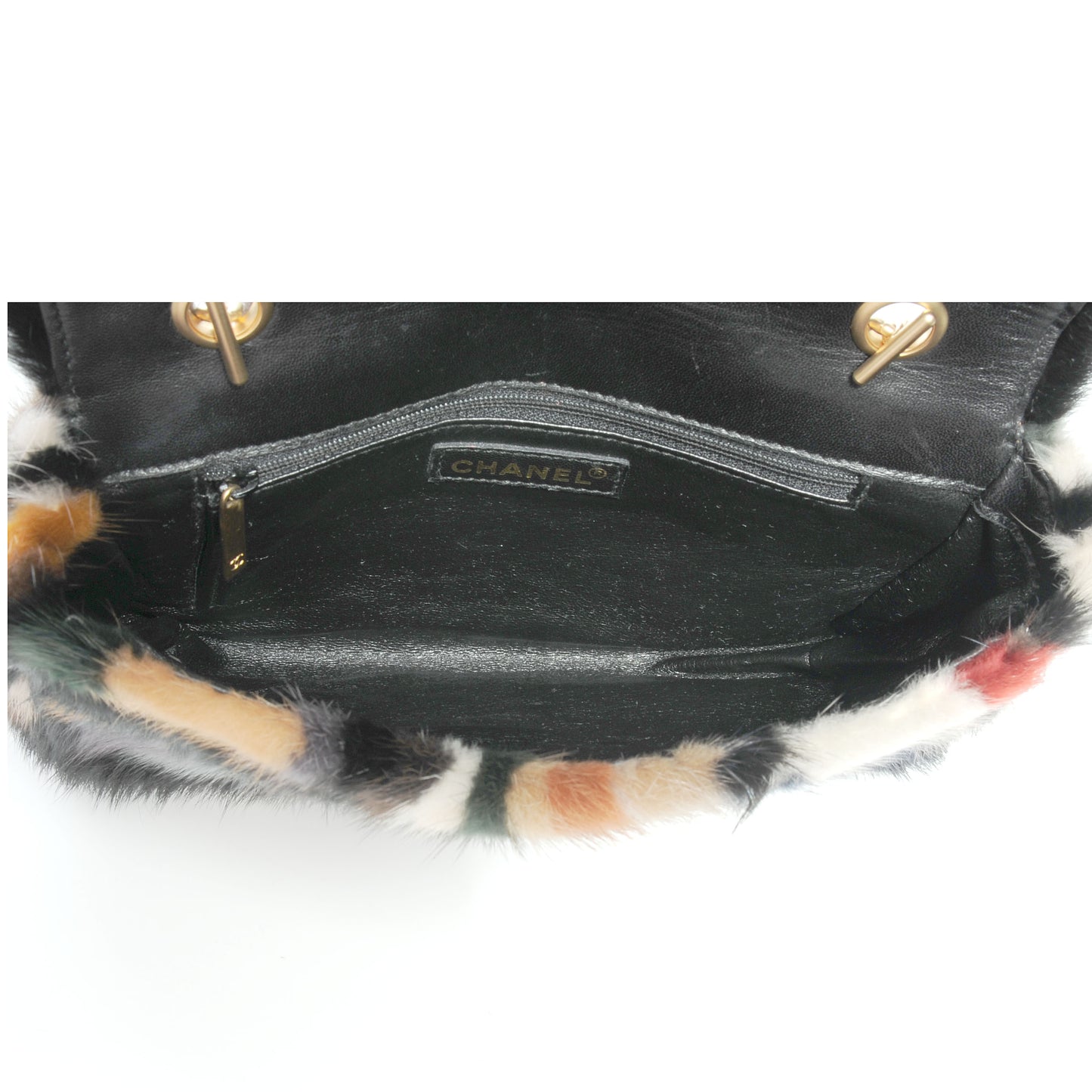 Multicolor Mink Fur Flap