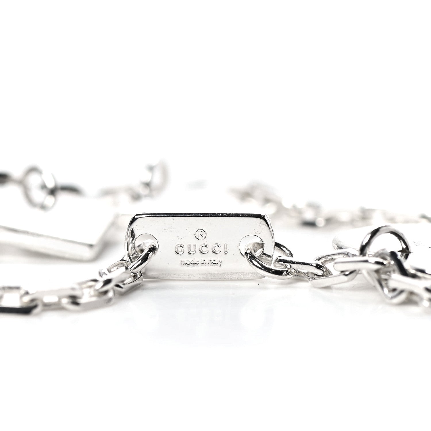 Gucci Sterling Silver Trademark Charm Bracelet 4 of 5