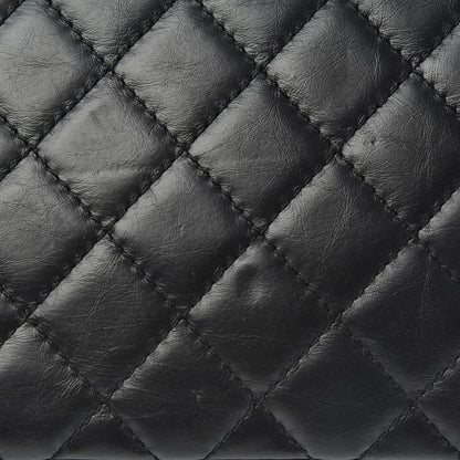 Chanel Aged Calfskin Quilted Reissue 2.55 Clutch Black 8 of 13