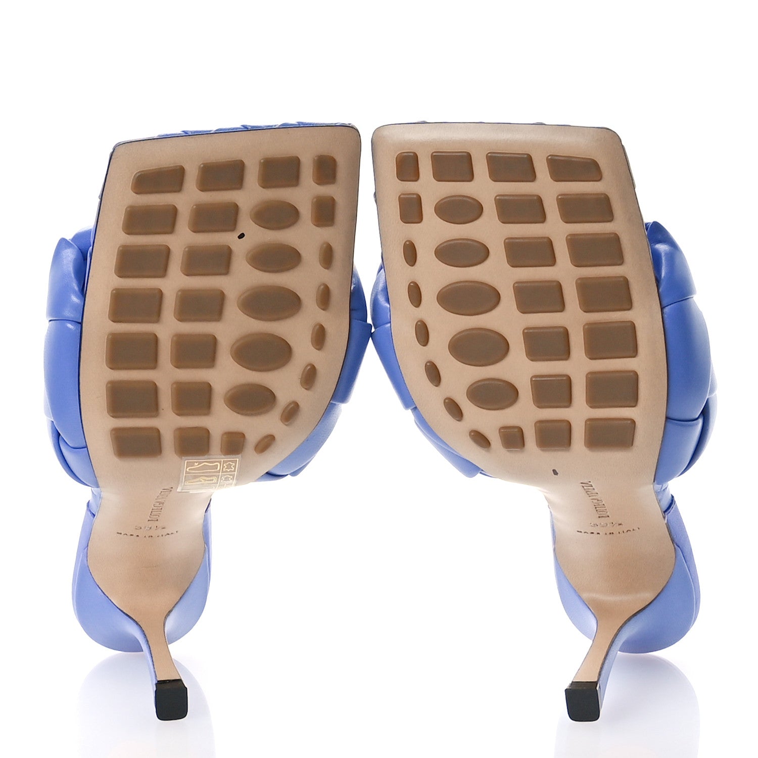 Bottega Veneta Nappa Maxi Intrecciato Lido 90mm Mule Sandals 39.5 Indigo 6 of 9