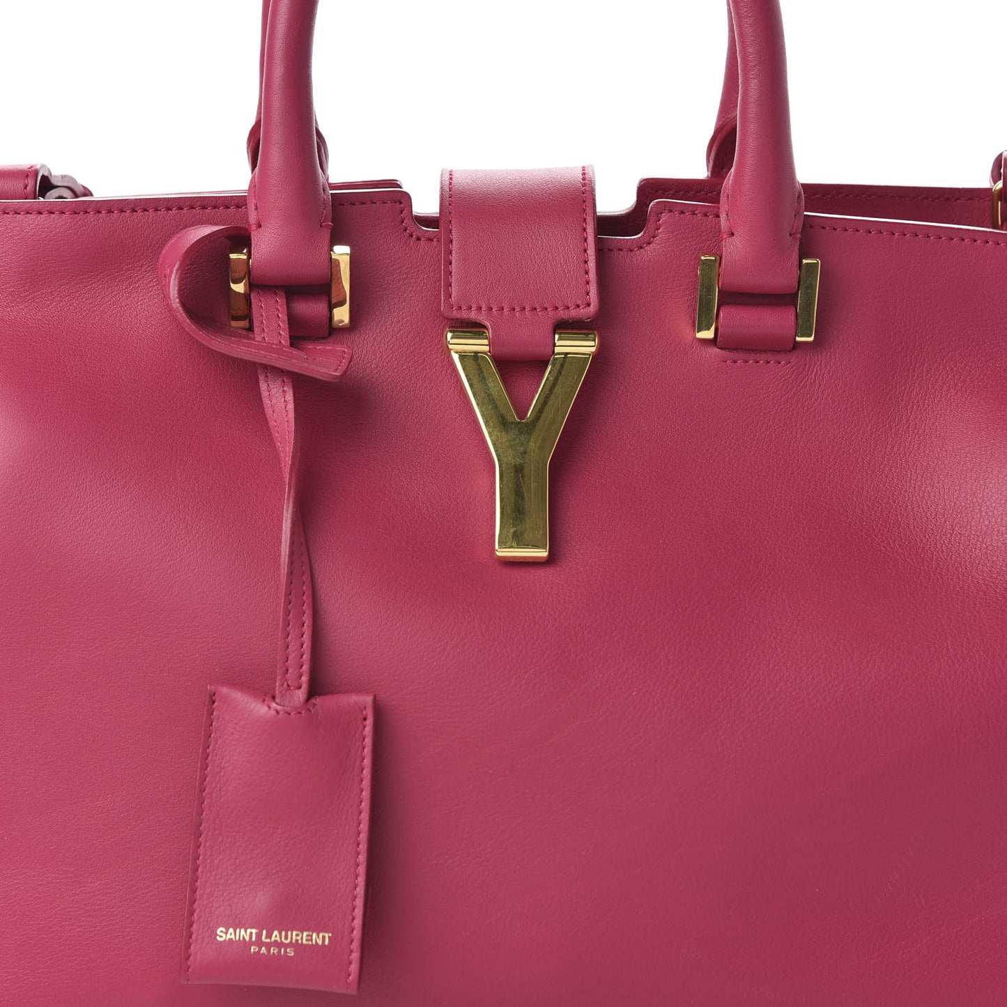 Calfskin Small Classic Y Cabas Fuchsia