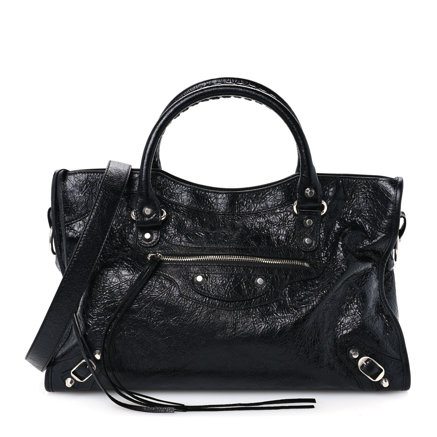 Balenciaga Agneau Arena Silver Hardware Medium Le City Black 1 of 11