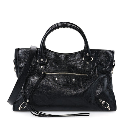 Balenciaga Agneau Arena Silver Hardware Medium Le City Black 1 of 11