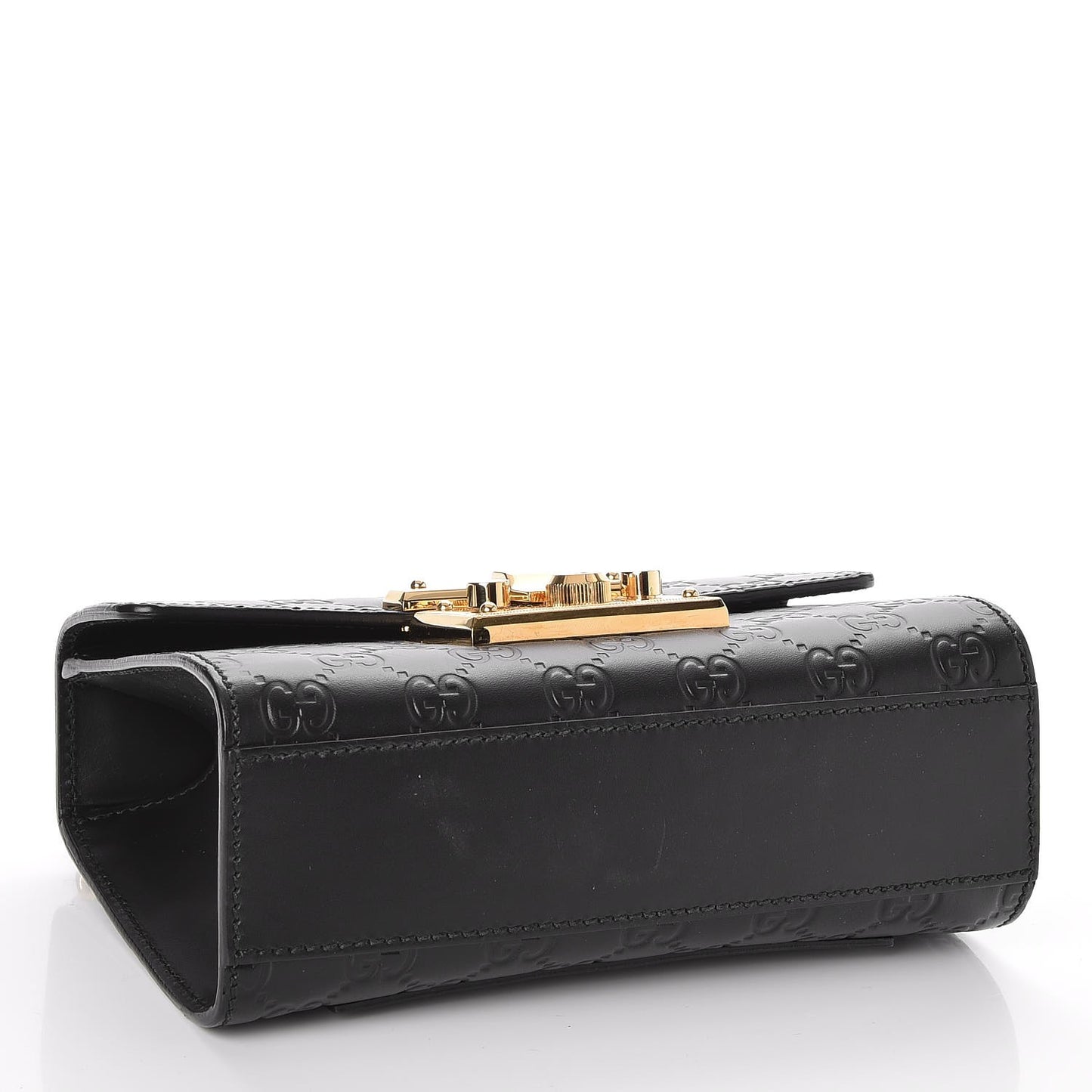 Guccissima Small Padlock Shoulder Bag Black