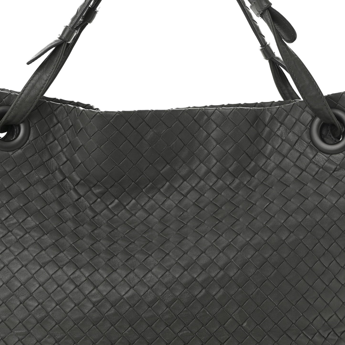 Nappa Intrecciato Medium Garda Bag Light Grey