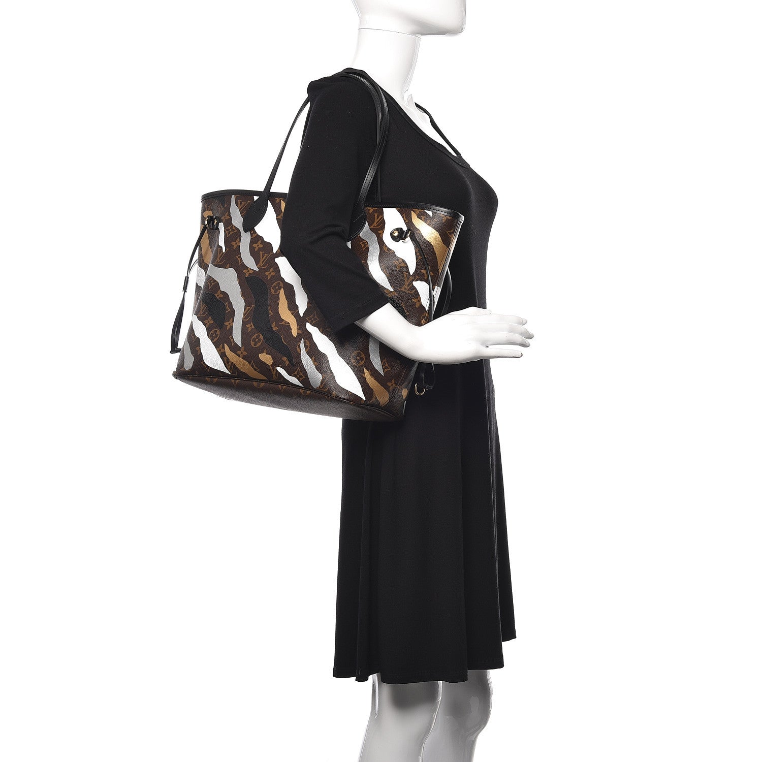 Louis Vuitton X LOL Monogram Neverfull MM Gold Silver 2 of 10