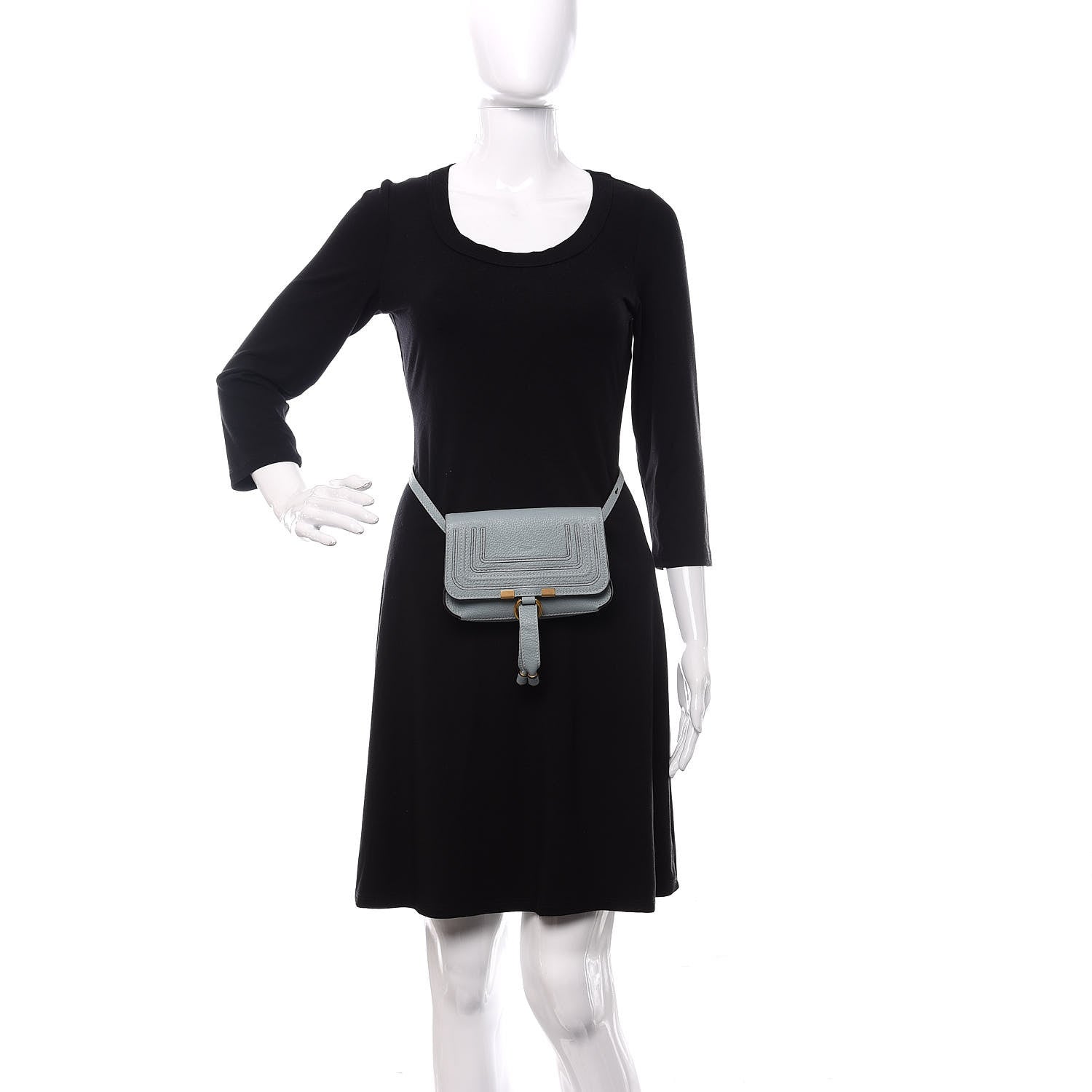 Chloe Calfskin Marcie Convertible Belt Bag Faded Blue 3 of 10