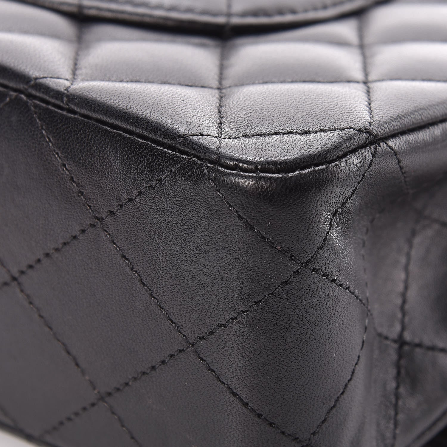 Chanel Lambskin Quilted Medium Double Flap Black 11 of 13