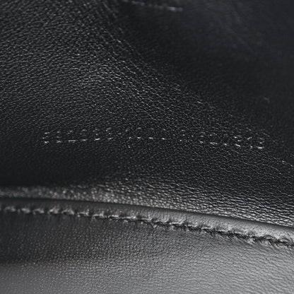 Balenciaga Shiny Calfskin Monochrome Crocodile Embossed Hourglass Top Handle Bag XS Black 8 of 11