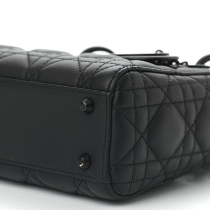 Christian Dior Ultra Matte Calfskin Cannage Mini Lady Dior Black 9 of 9
