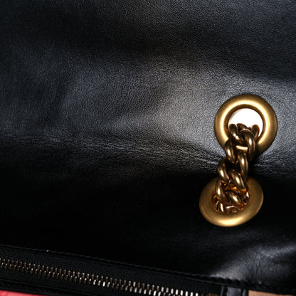 Gucci X KEN SCOTT Calfskin Matelasse Floral Small GG Marmont Shoulder Bag Black 12 of 14
