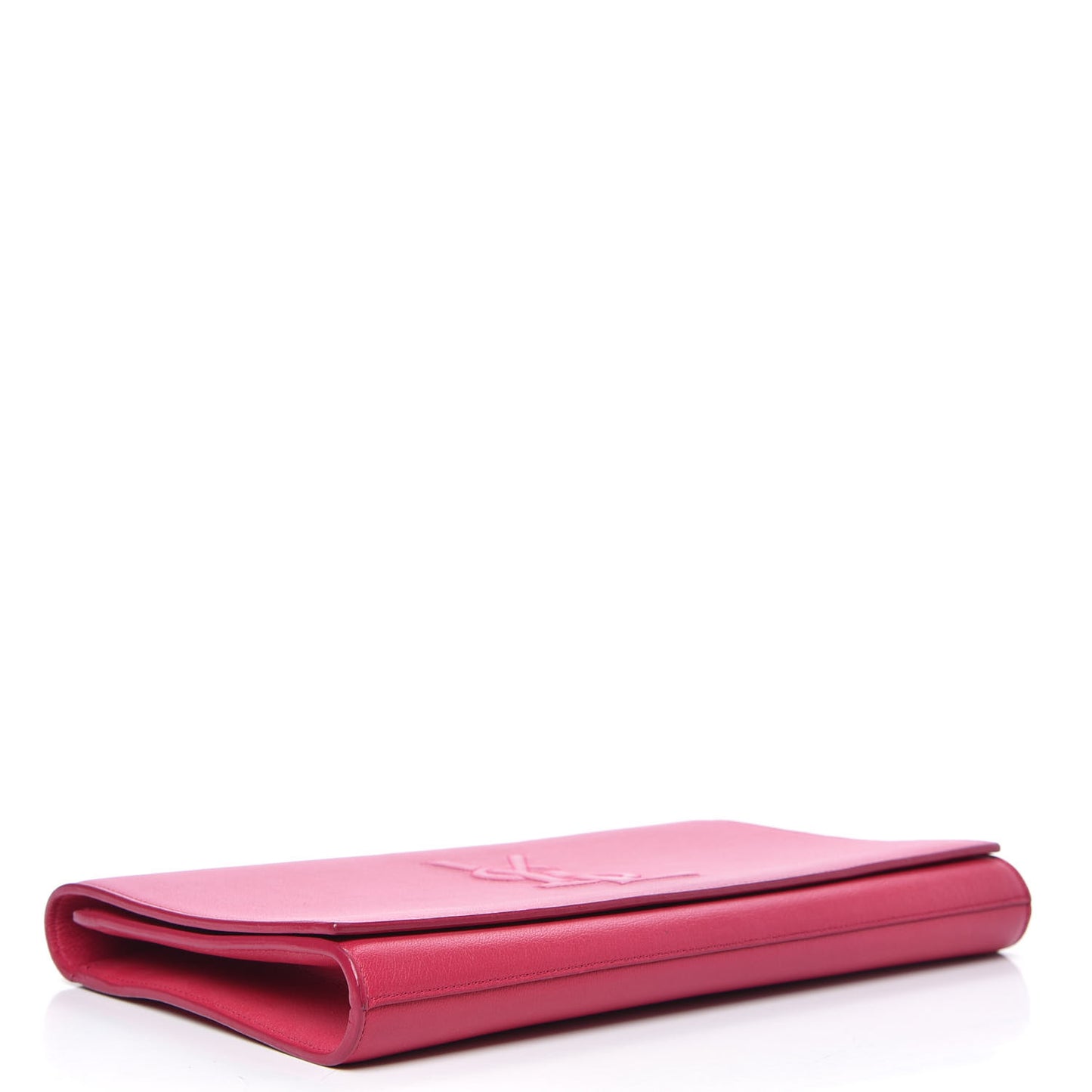 Calfskin Monogram Large Belle De Jour Clutch Lipstick Fuchsia