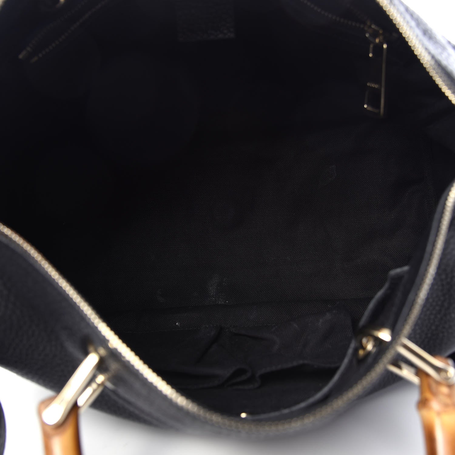 Gucci Calfskin Bamboo Medium Shopper Boston Black 5 of 13