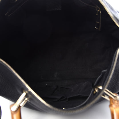 Gucci Calfskin Bamboo Medium Shopper Boston Black 5 of 13