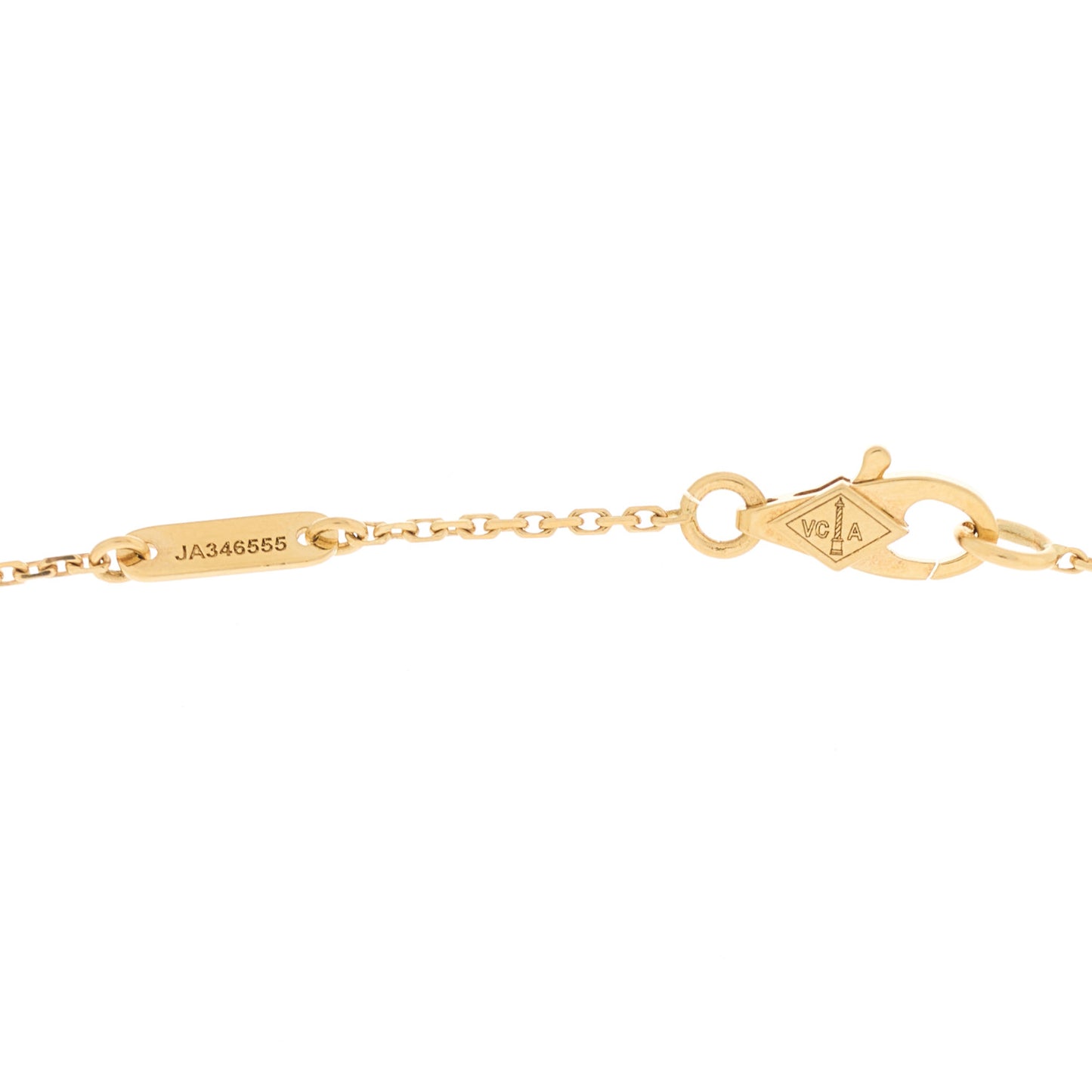 18K Yellow Gold Mother of Pearl Sweet Alhambra Pendant Necklace