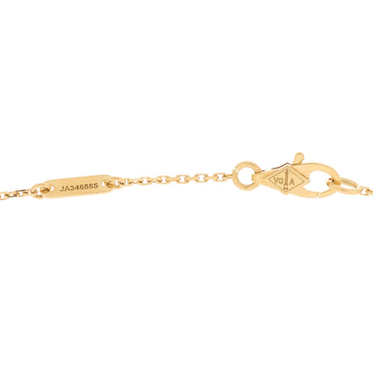 Van Cleef & Arpels 18K Yellow Gold Mother of Pearl Sweet Alhambra Pendant Necklace 4 of 4