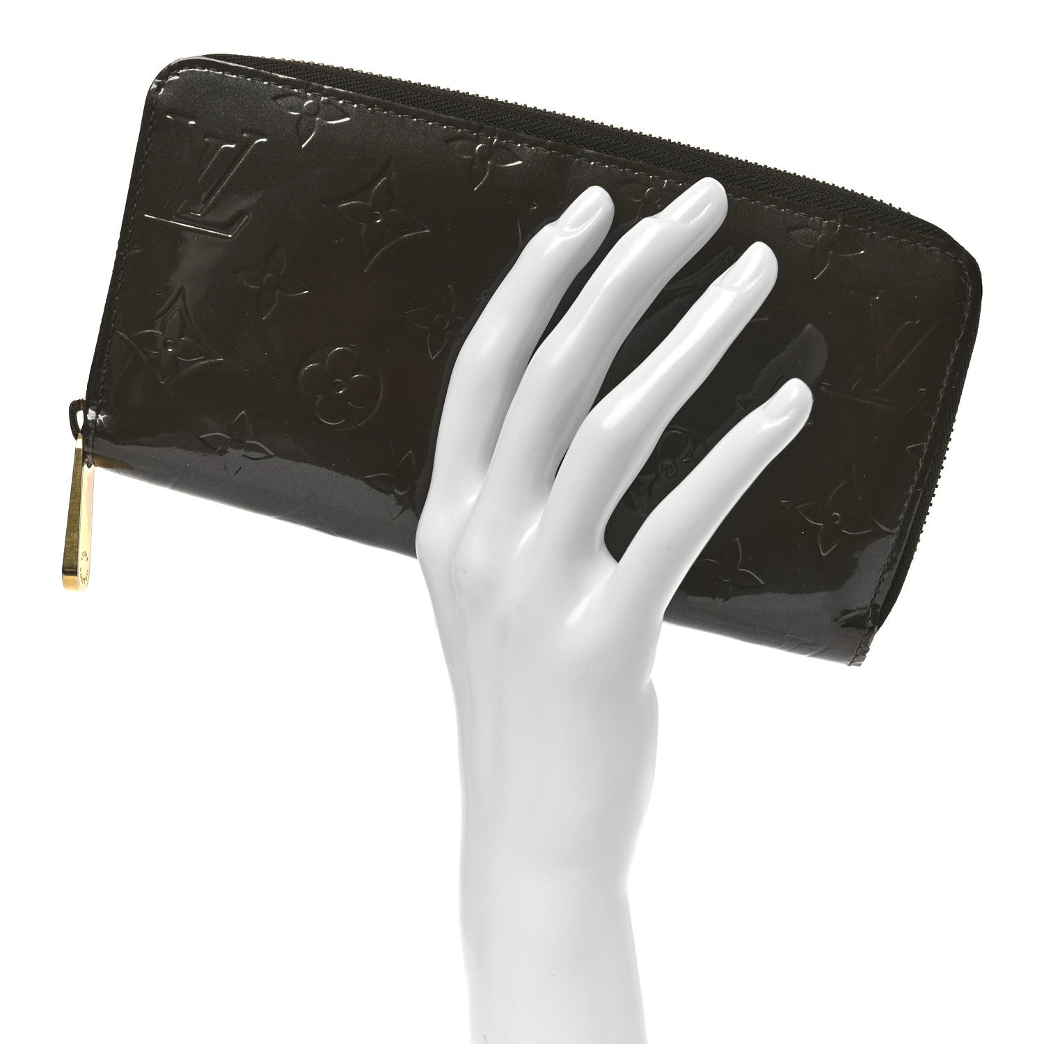 Louis Vuitton Vernis Zippy Wallet Vert Bronze 2 of 10