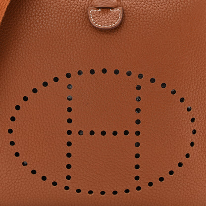 Hermes Taurillon Clemence Evelyne III PM Gold 8 of 12