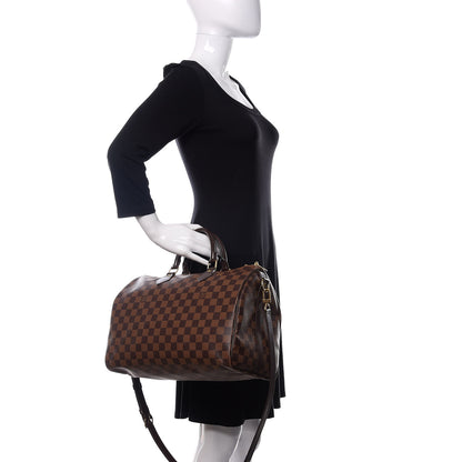 Louis Vuitton Damier Ebene Speedy Bandouliere 35 3 of 11