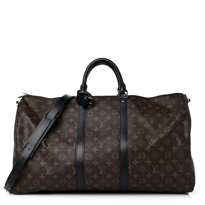 Louis Vuitton Monogram Macassar Keepall Bandouliere 55 1 of 10