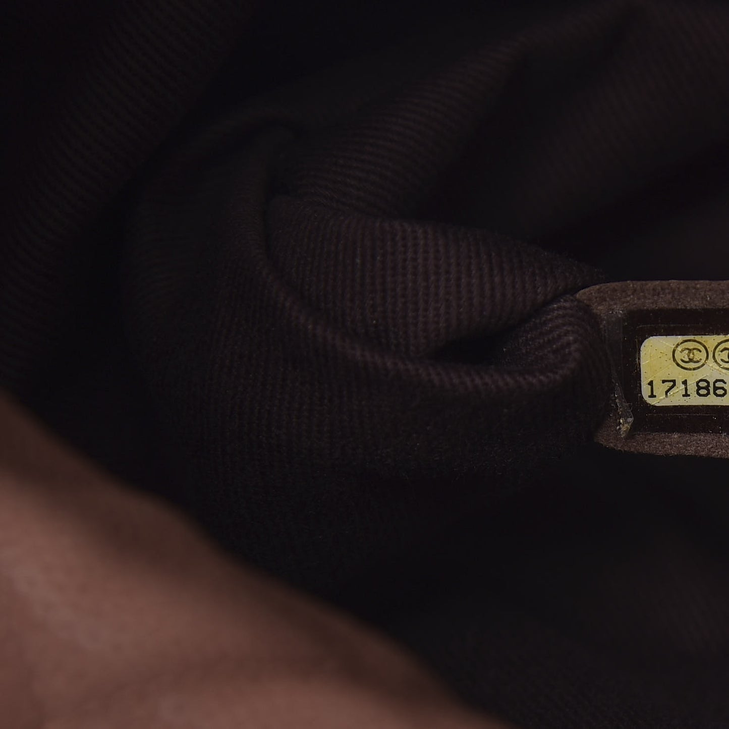 Iridescent Caviar Quilted Shoulder Bag Brown