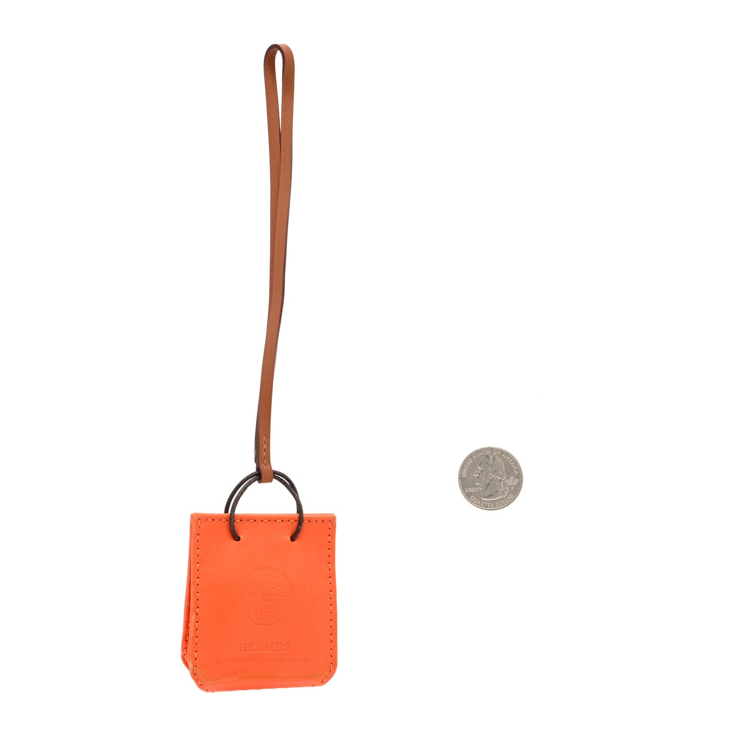 Milo Lambskin Swift Shopping Bag Charm Feu Gold