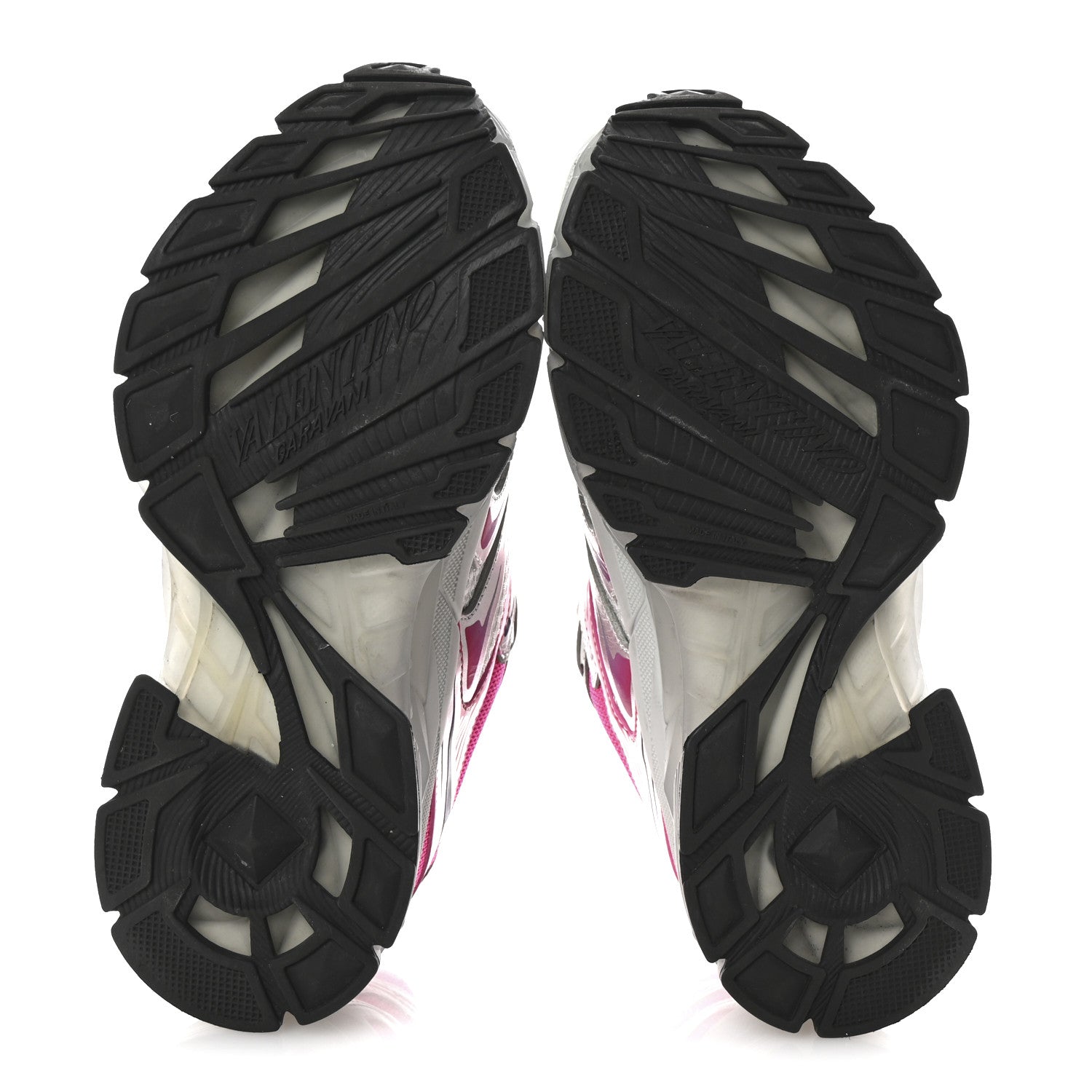 Valentino Garavani Mesh Calfskin Rockstud Womens Platform Sneakers 36.5 Fuxia Multicolor 6 of 10
