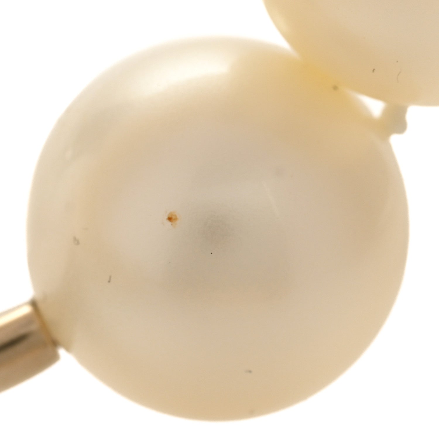 Chanel Metal Giant Pearl Choker Necklace Gold White 7 of 9
