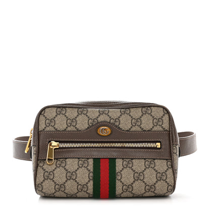 Gucci GG Supreme Monogram Web Small Ophidia Belt Bag 85 34 Dark Brown 1 of 13