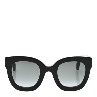 Gucci Acetate Crystal Star Round Frame Sunglasses GG0208S Black 2 of 8
