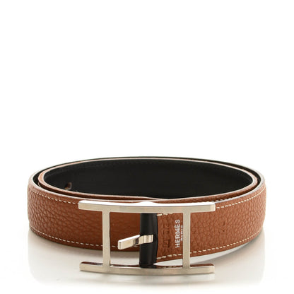 Hermes Box Togo 32mm Hapi Belt 70 Black Gold 1 of 6