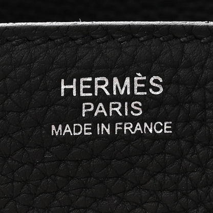 Hermes Taurillon Clemence Lindy 30 Black 6 of 10