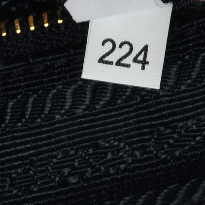 Prada Vitello Daino Pochette Bag Black 8 of 9