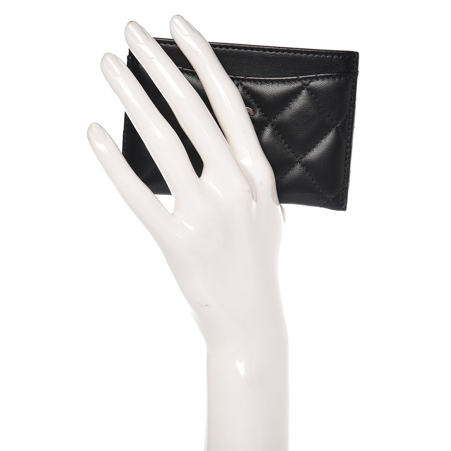 Chanel Lambskin Quilted Card Holder Black 2 of 8