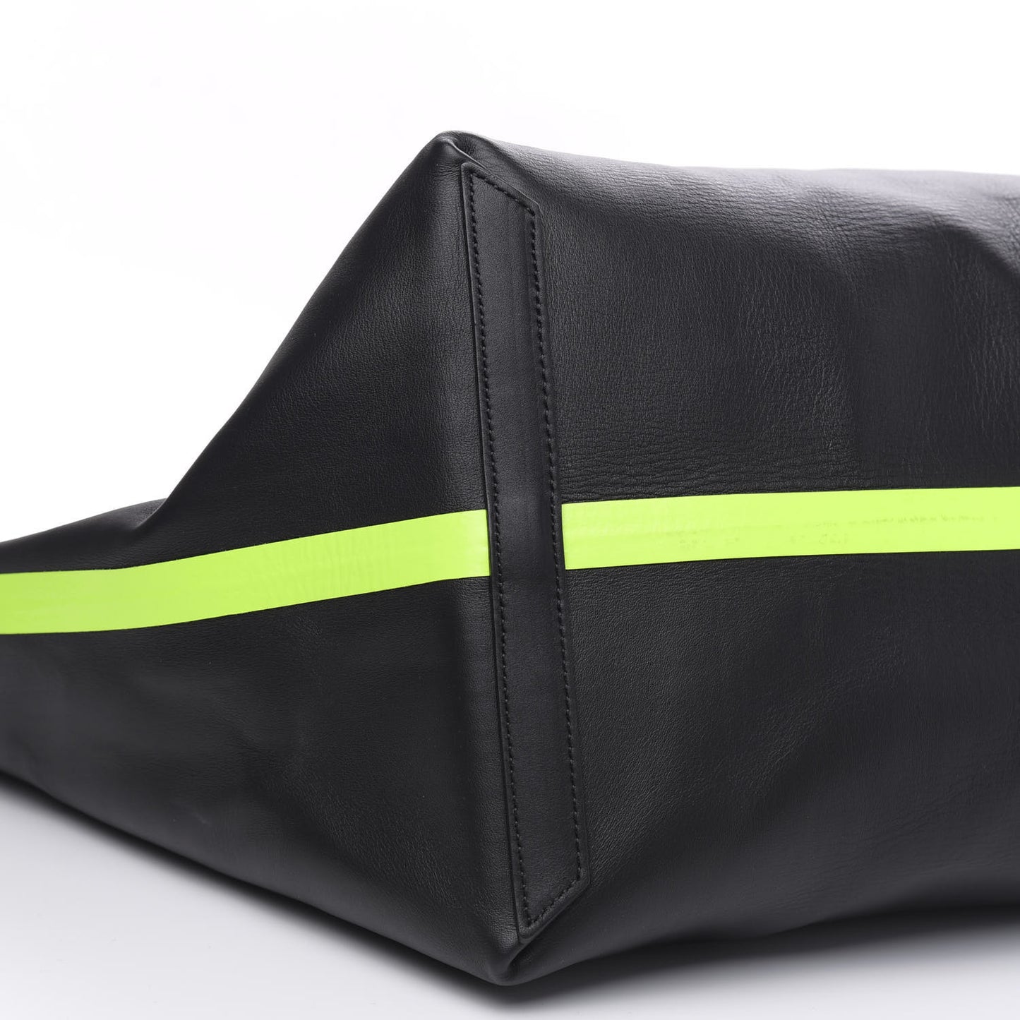 Canvas Mega Check Extra Large The Giant Reversible Tote Black Neon Yellow