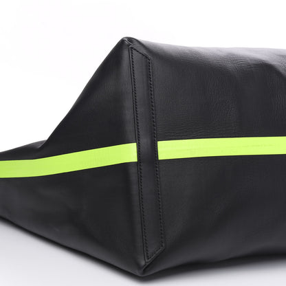 Burberry Canvas Mega Check Extra Large The Giant Reversible Tote Black Neon Yellow 15 of 18