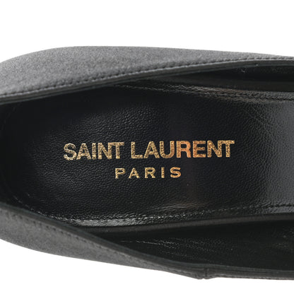 Saint Laurent Satin Crystal Embellished Tower 110 Pump 38.5 Black 7 of 8